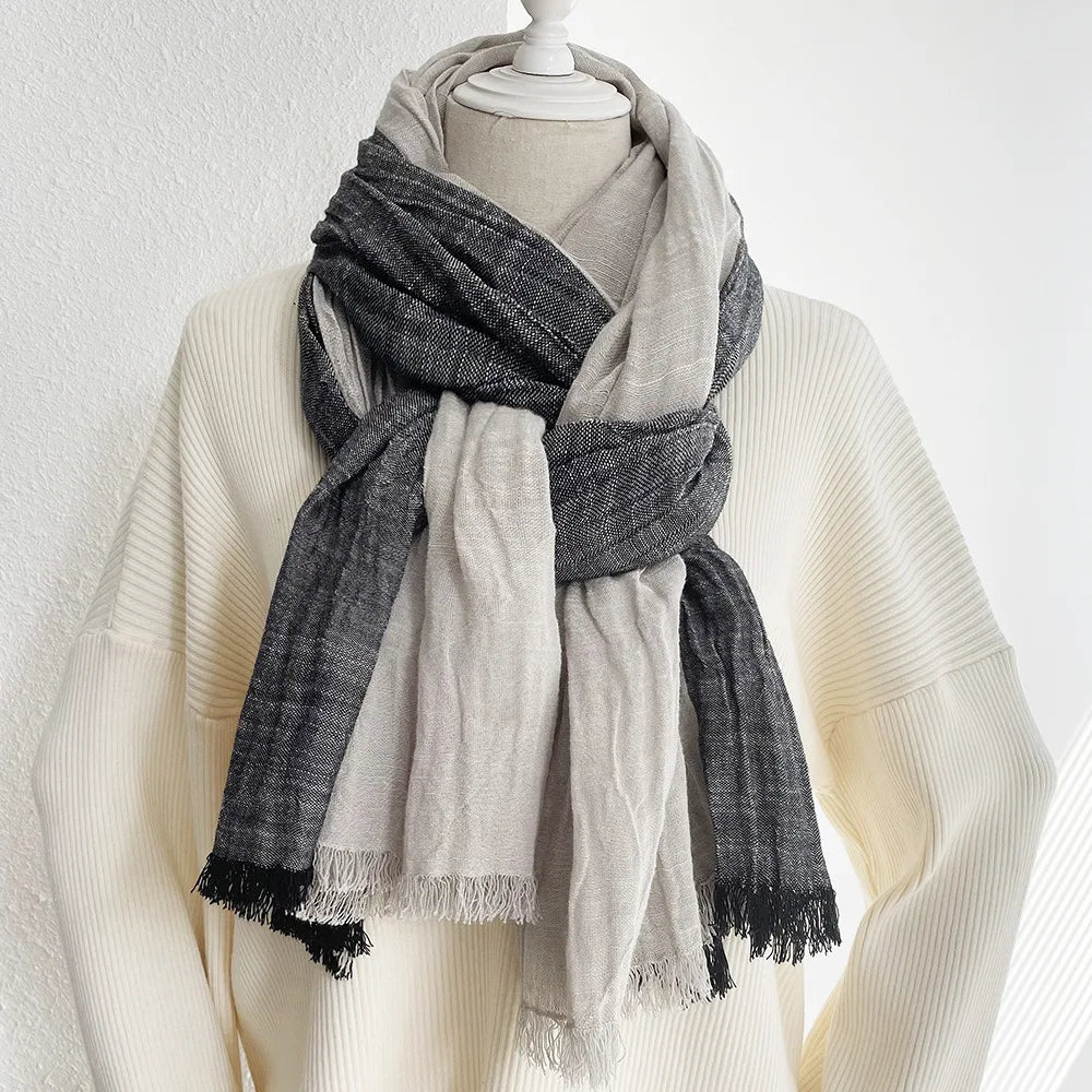Fashion Striped Scarf for Men Cotton