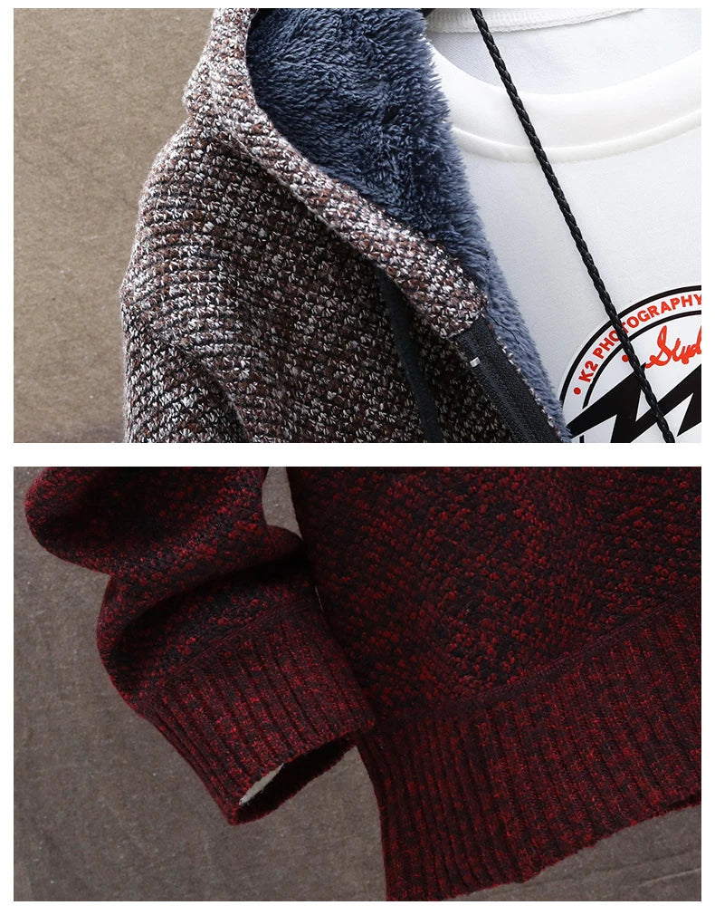 Autumn Winter Men Sweaters Hooded