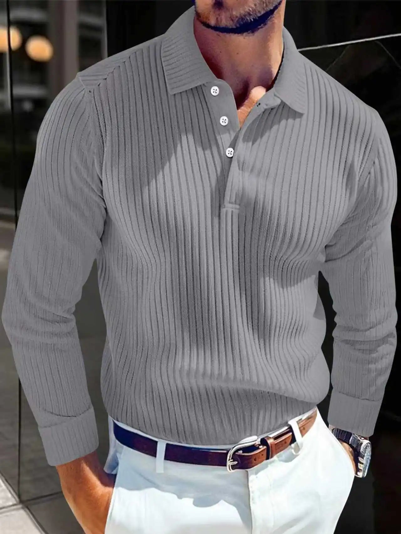 Men's Classic Long-Sleeved Polo