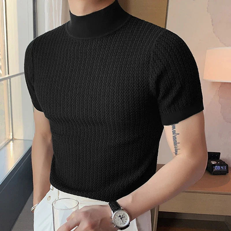 2024 Slim Fit Knitted T-shirt for Men
