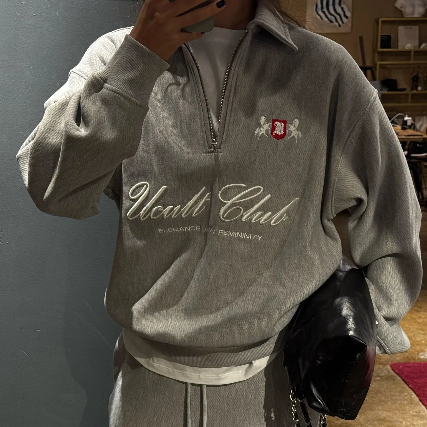 Women's Sweater Versatile Half Zip Sweatshirt