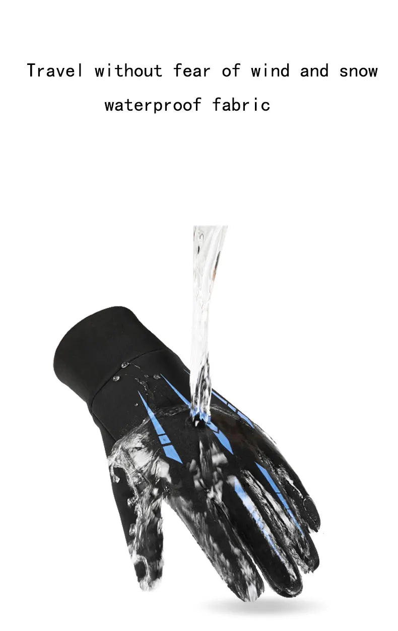 Men's winter waterproof riding gloves