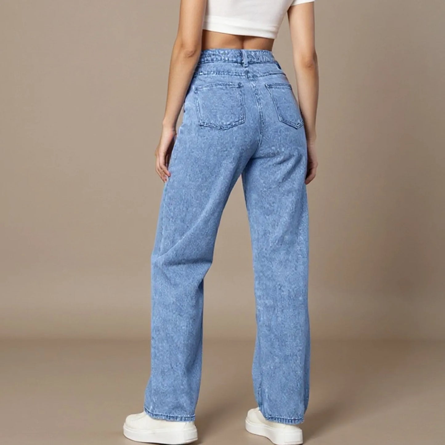 Jeans Women High Waist Washed Women's