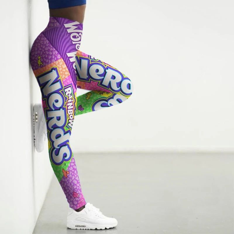 Sport Leggings Women 3D Snacks Printed