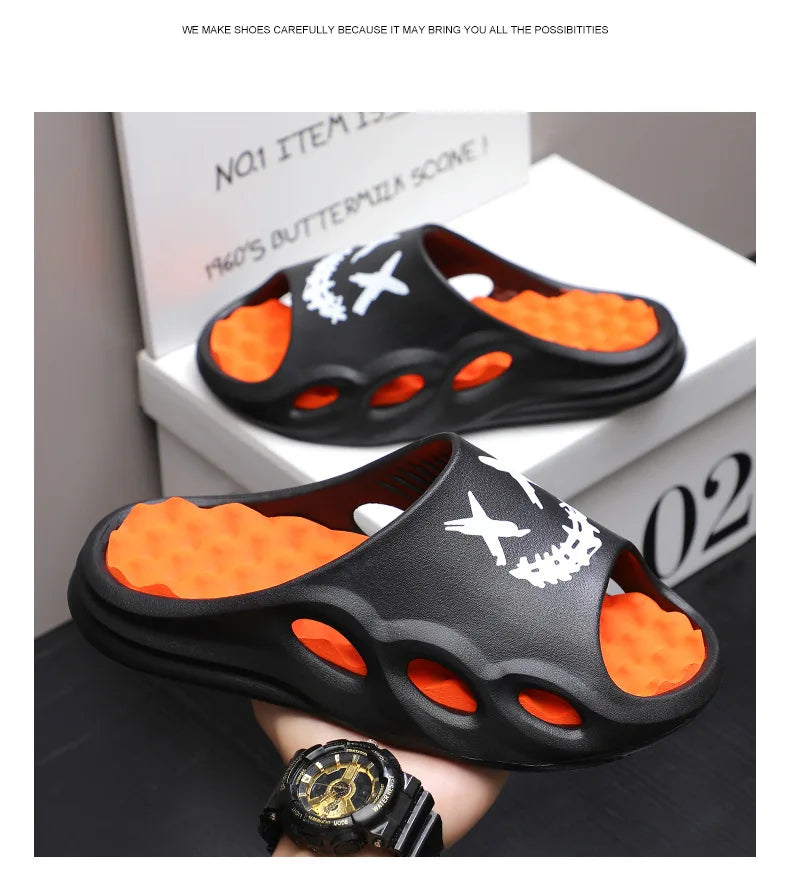 Men Fashion Massage Slippers Indoor