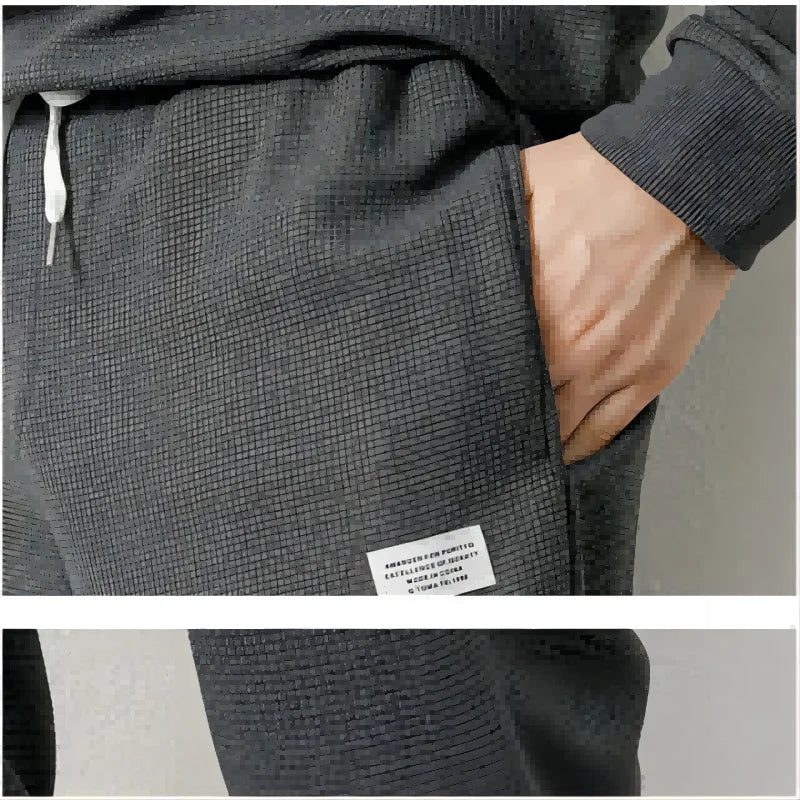 Men's Waffle Suit Sets Casual