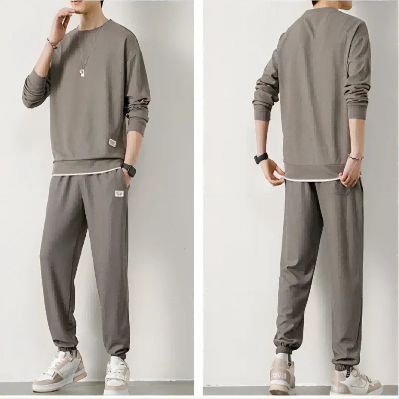 Men's Waffle Suit Sets Casual