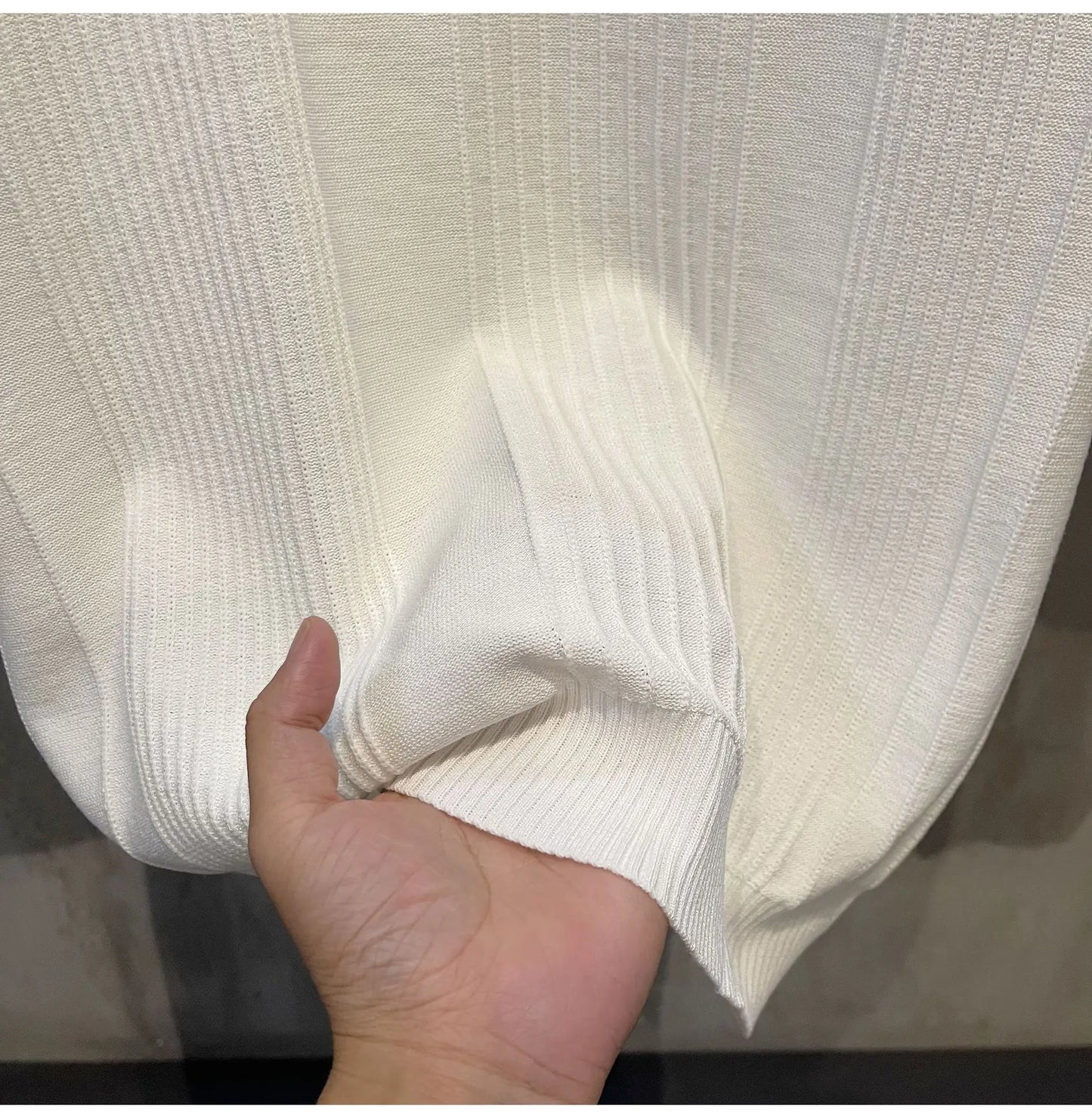 Men's Knit T-shirt Half Sleeve Heavyweight