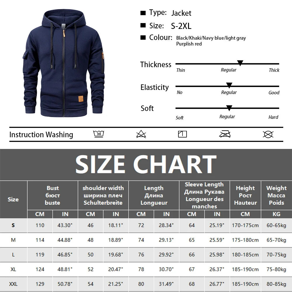 Men's Casual Hooded Jacket