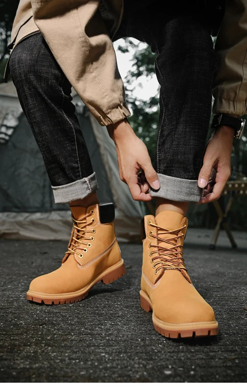 Boots High Top Boots Women Leather Shoes