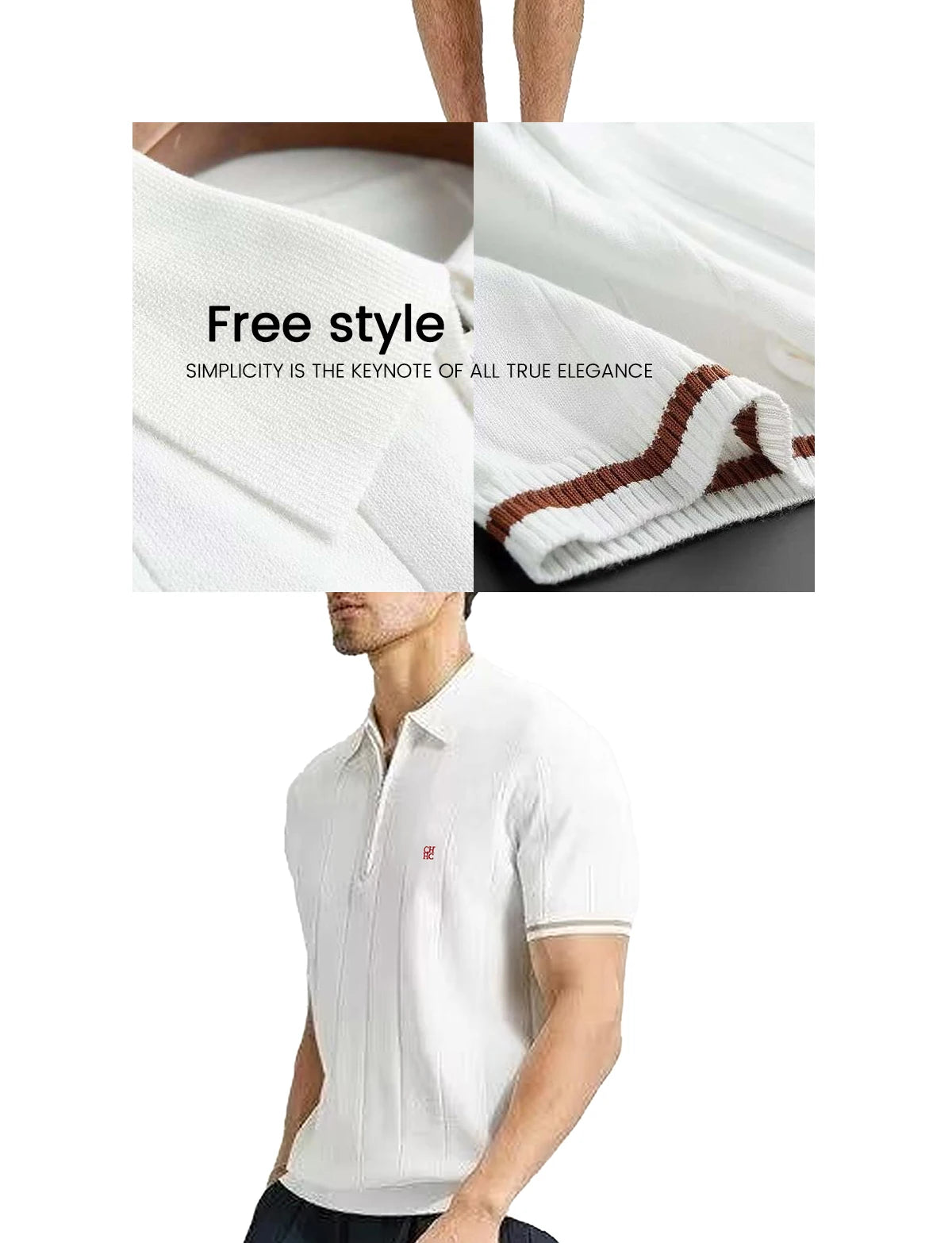 Men's T Shirt Short Sleved Polo