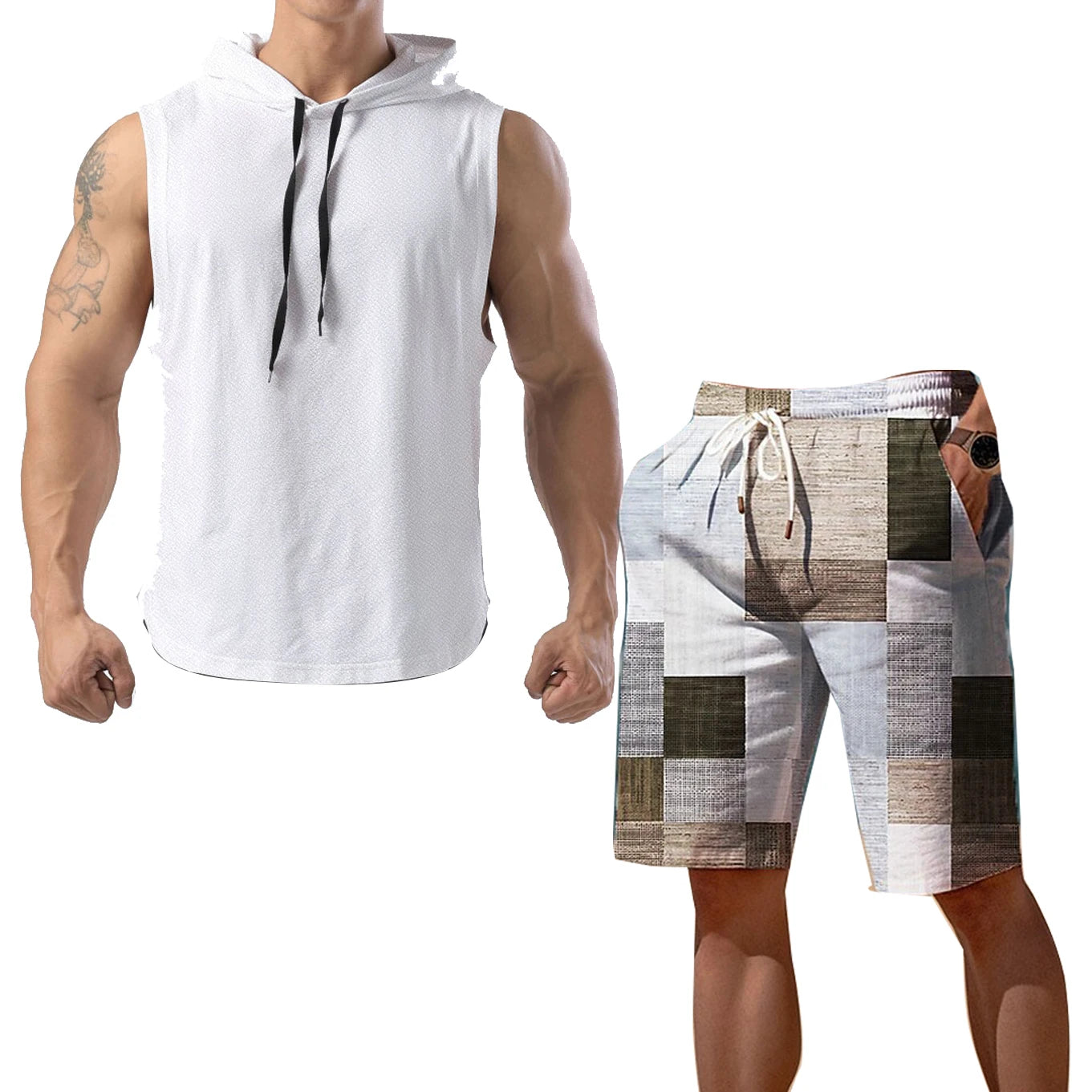 New Summer Men's Two Piece Set Casual