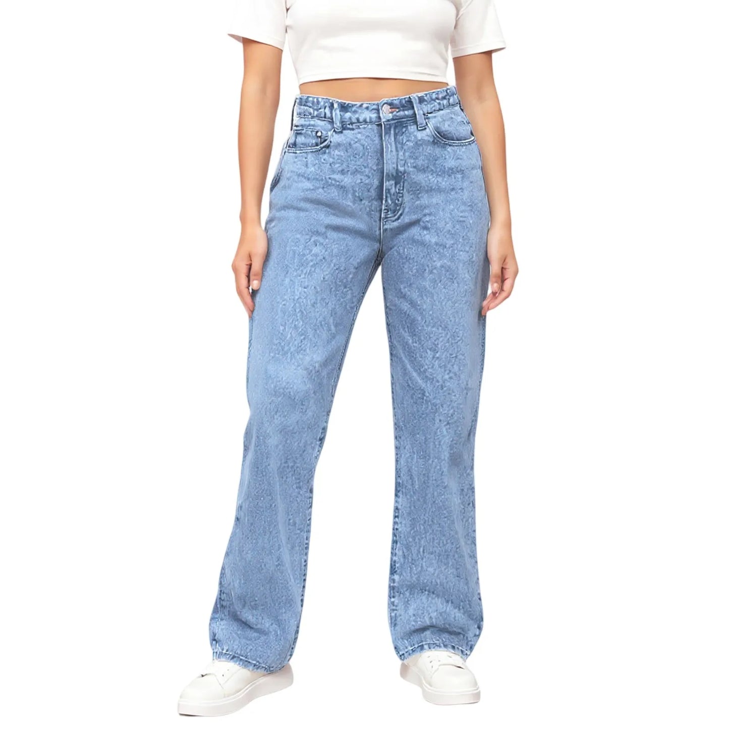 Jeans Women High Waist Washed Women's