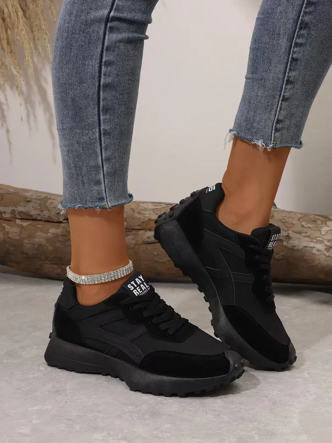 Women Sneakers Leather Luxury Platform Shoes