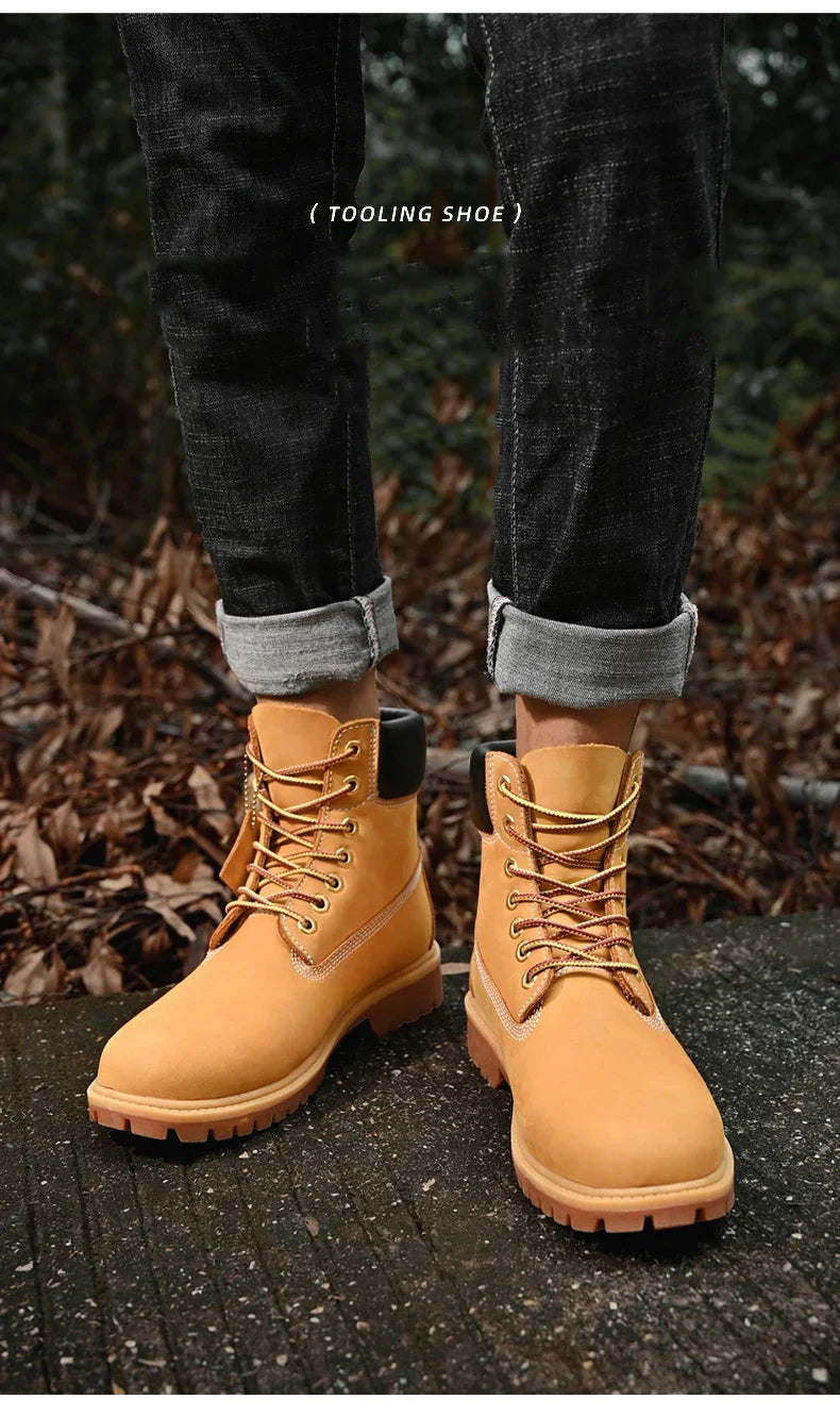 Boots High Top Boots Women Leather Shoes