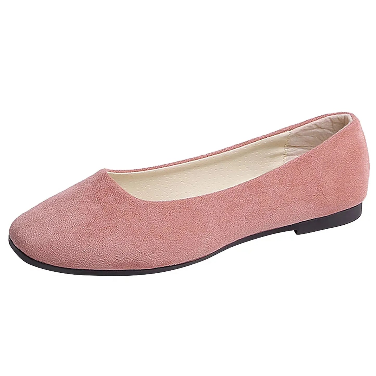 Women Suede Loafers Flat Heel