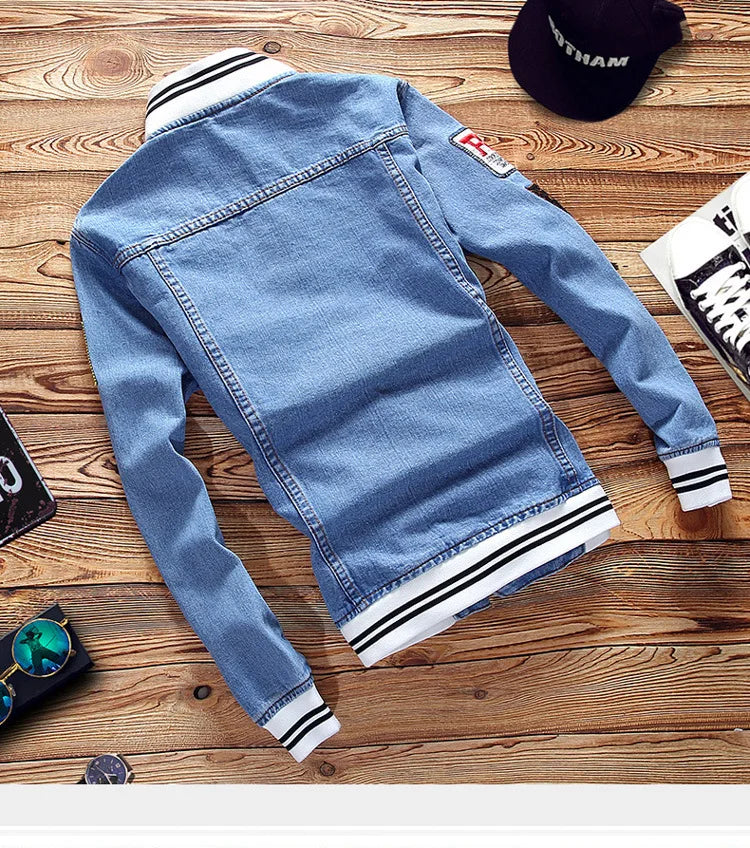 Denim Jacket Men Sportswear