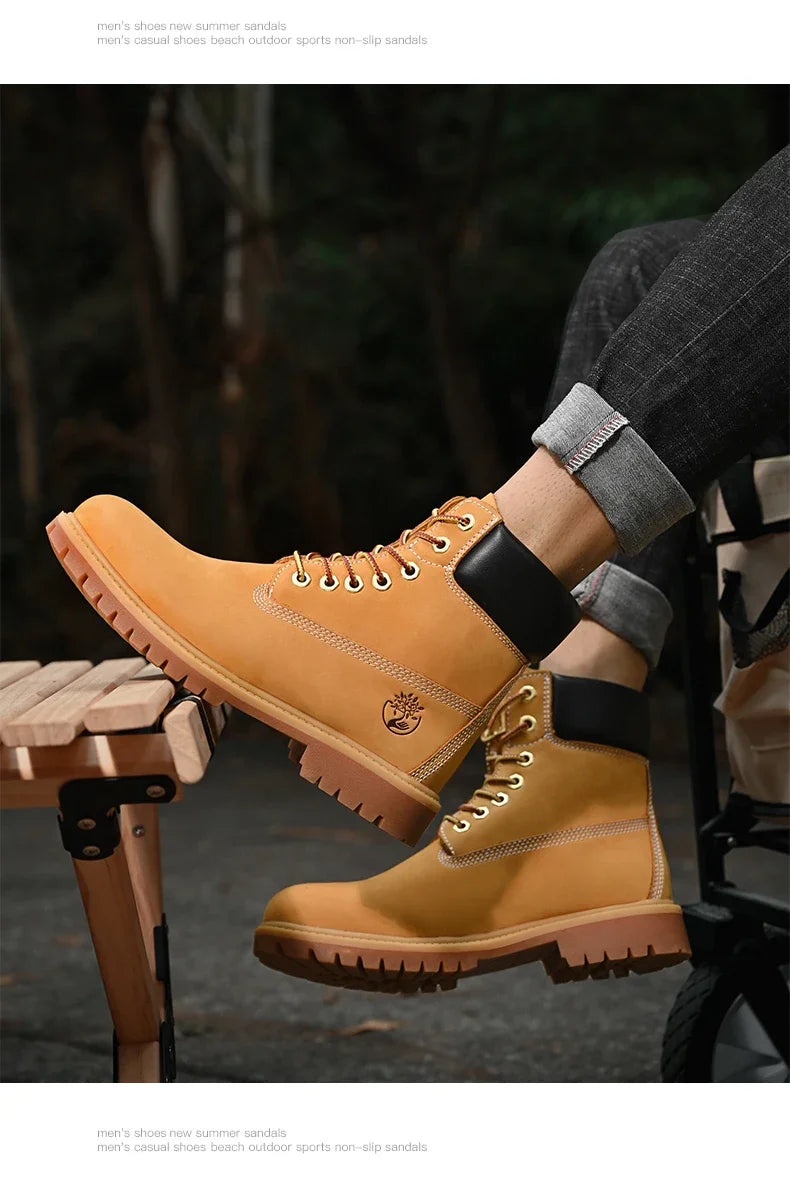 Boots High Top Boots Women Leather Shoes