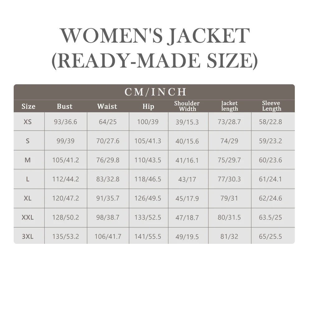 Women's Suit Long Blazer Double Breasted Jacket