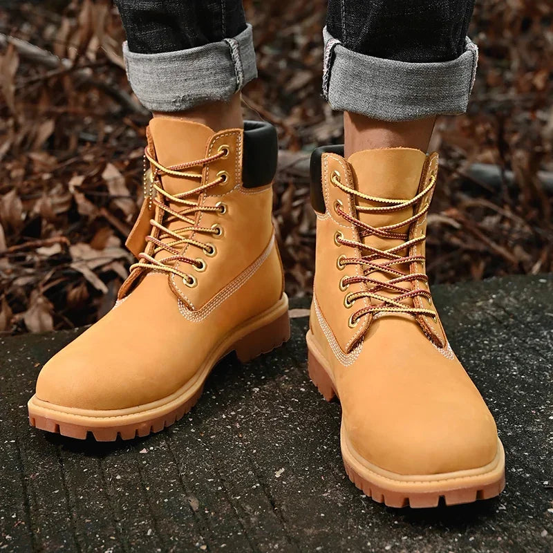 Boots High Top Boots Women Leather Shoes