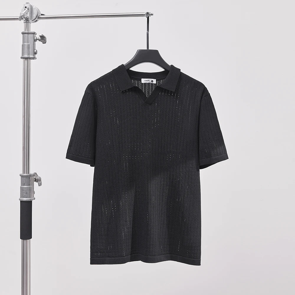 Men's Knitted Polo Shirt