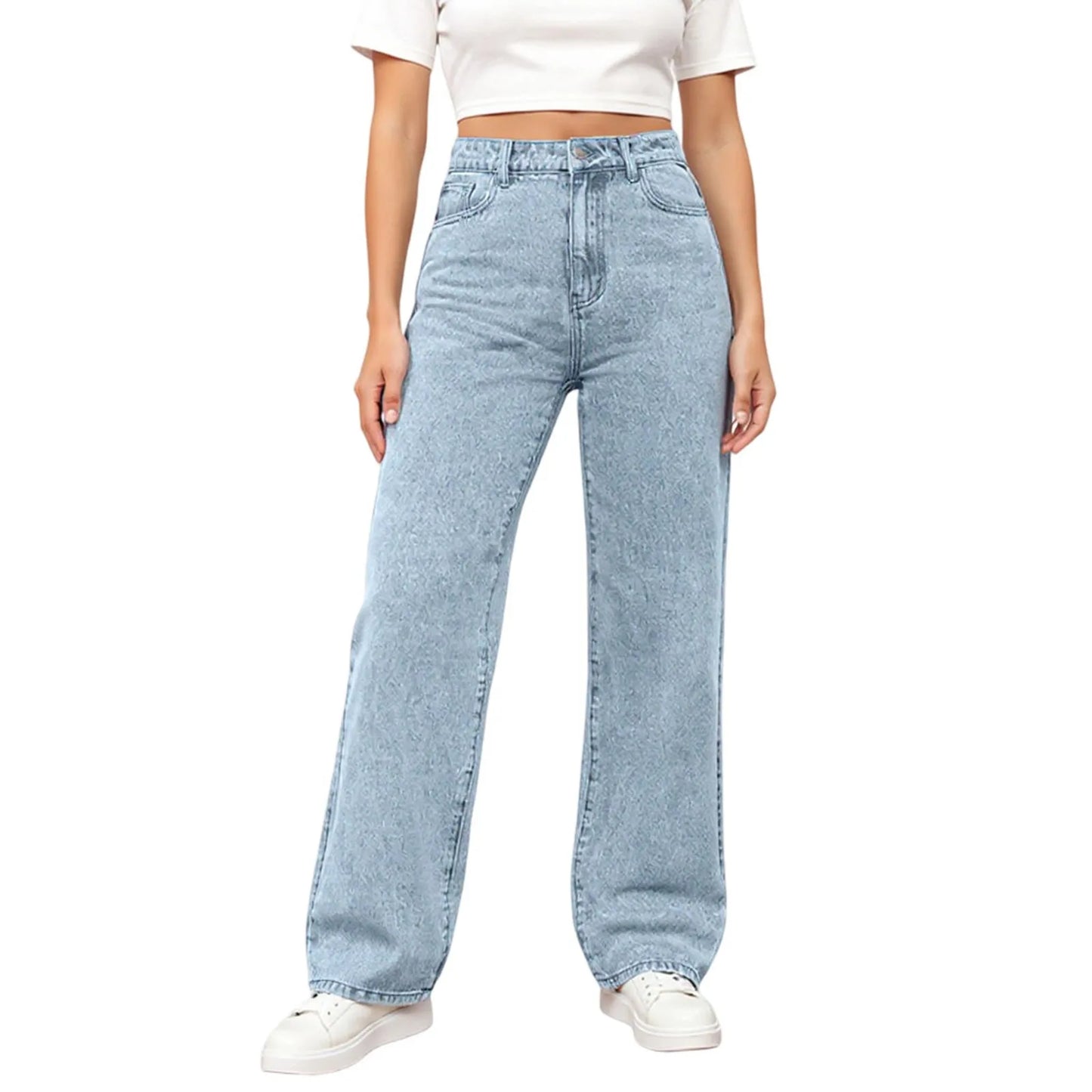 Jeans Women High Waist Washed Women's