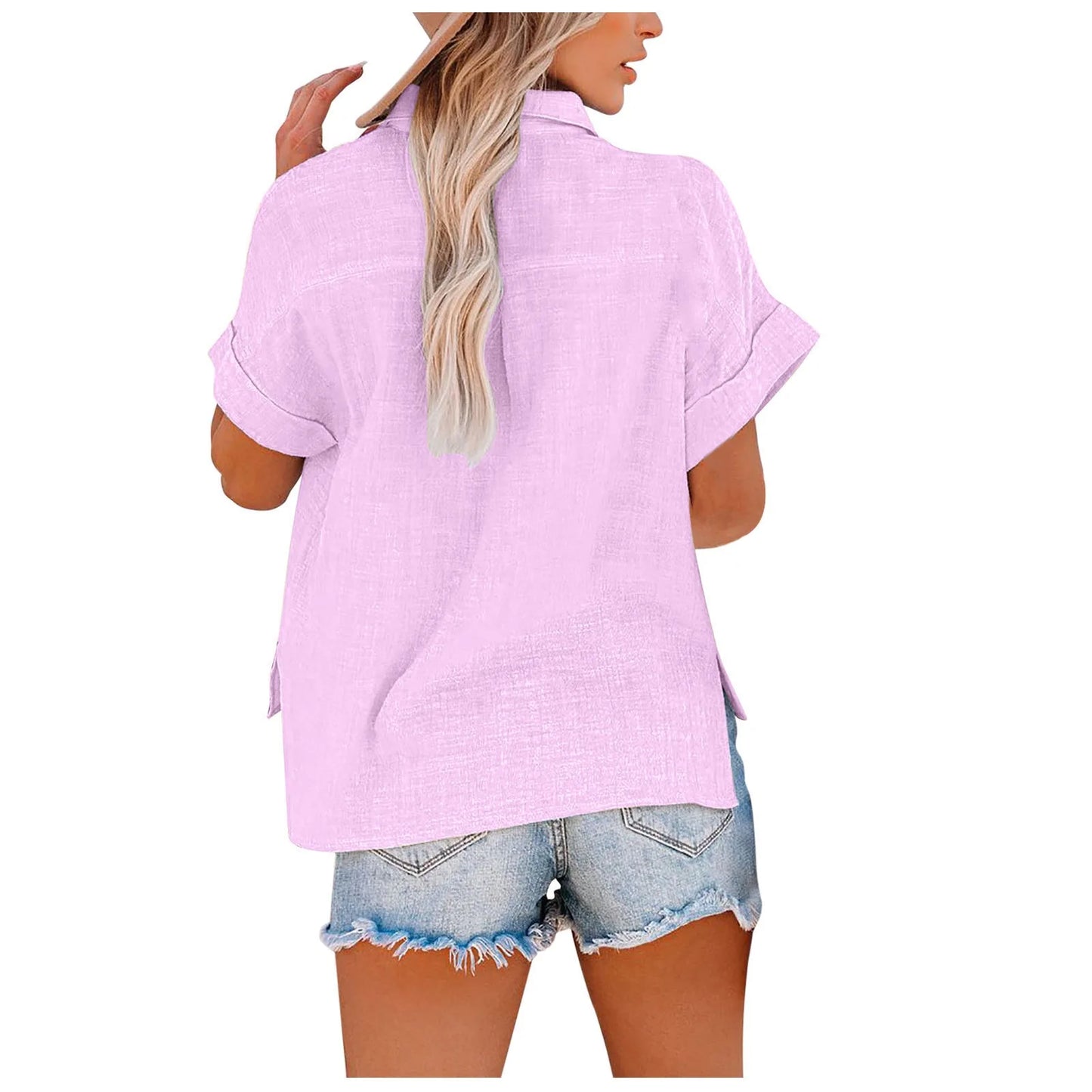 Summer Women Shirts Tops Cotton