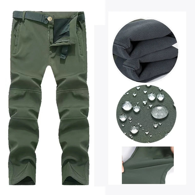 Men's Autumn Winter SoftShell Fleece Waterproof