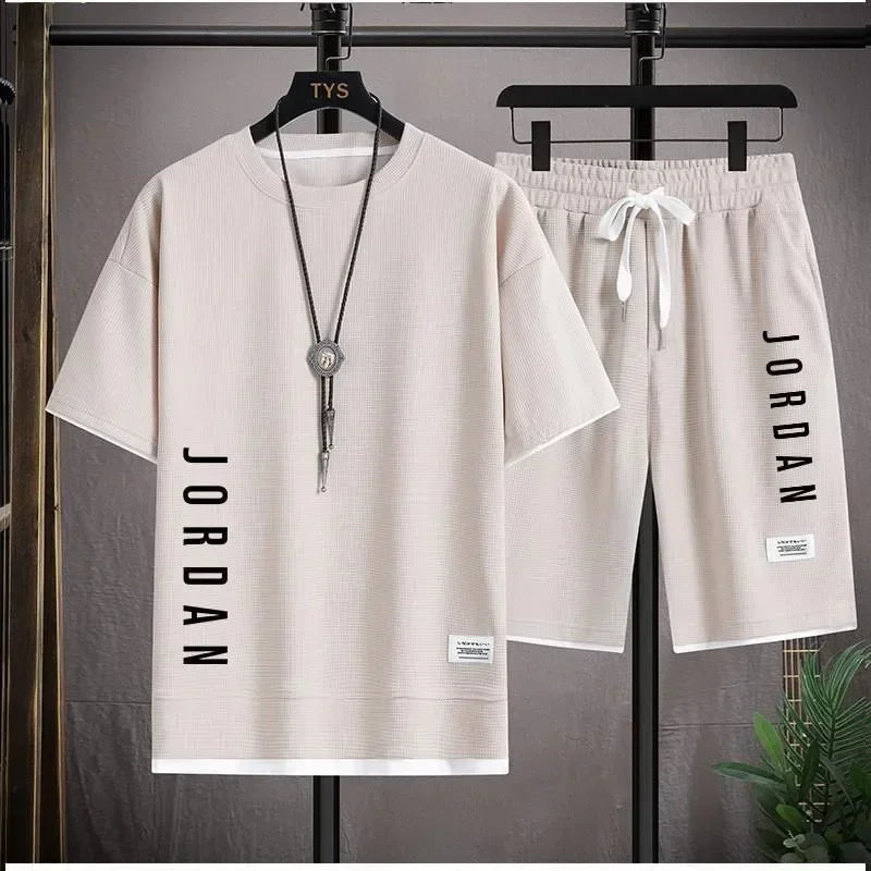 Stylish Casual T-shirt + Shorts Set Men's