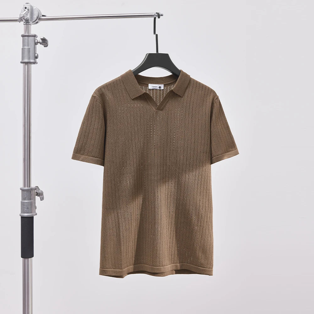 Men's Knitted Polo Shirt