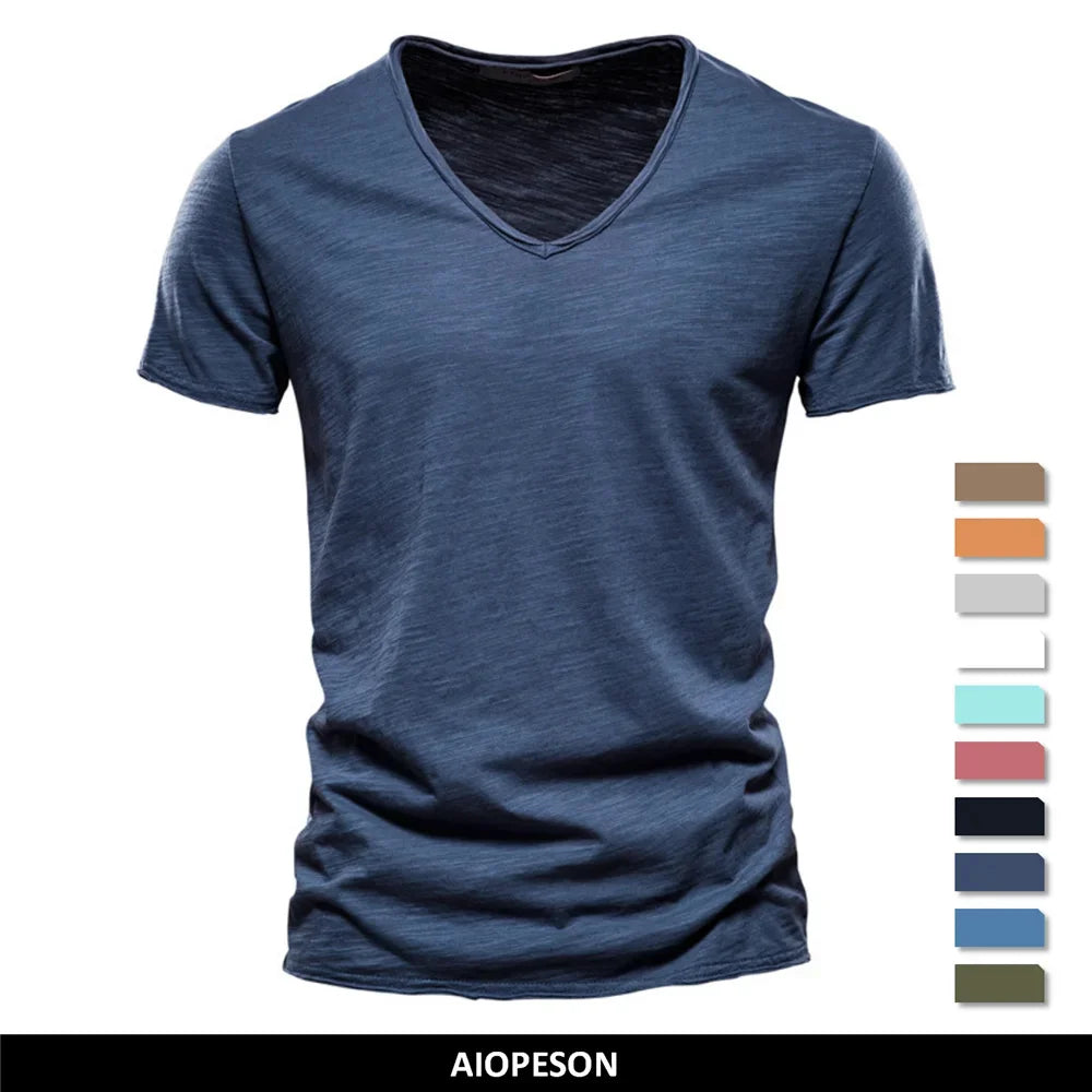 Men T-shirt V-neck