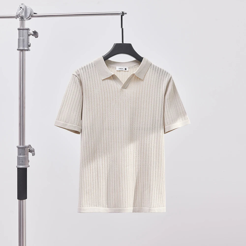 Men's Knitted Polo Shirt