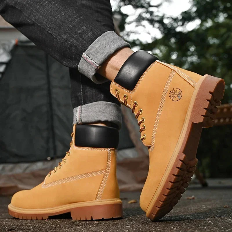Boots High Top Boots Women Leather Shoes