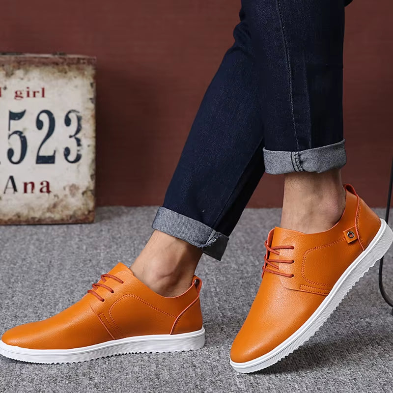 Men Leather Casual Shoes Men 2020 Summer Brand Comfortable Flat Shoes for Men Trendy Sneaker Men Oxfords Shoes
