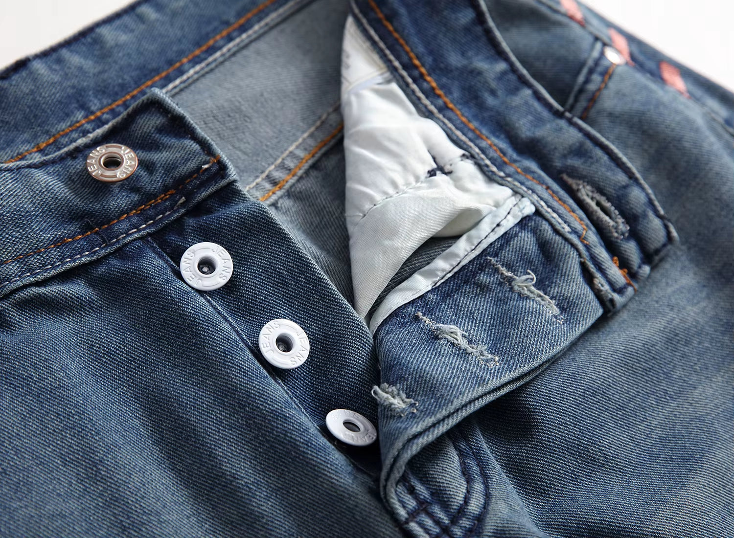 Streetwear Mens Slim Fit Ripped Straight Jeans Daily Male Jeans Pants Autumn Cotton High Quality Casual Denim Pants Men Trousers