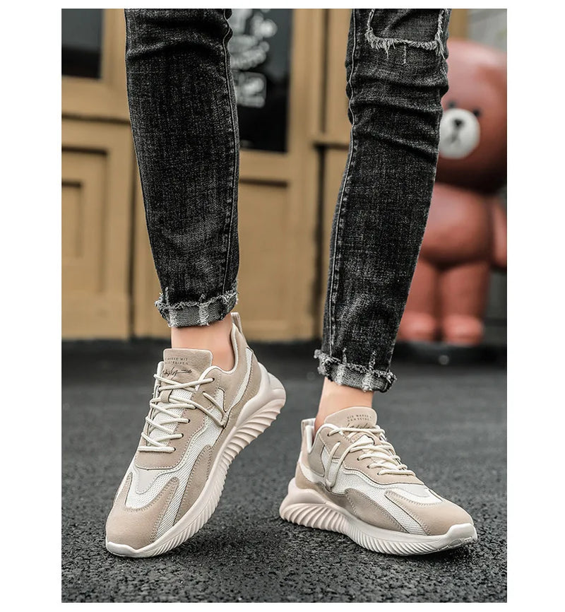 Men'S Fashion Casual Sports Shoes Outdoor Mesh Breathable Air Cushion Runing Sneakers Men Tennis Shoes Jopping Summer Zapatillas