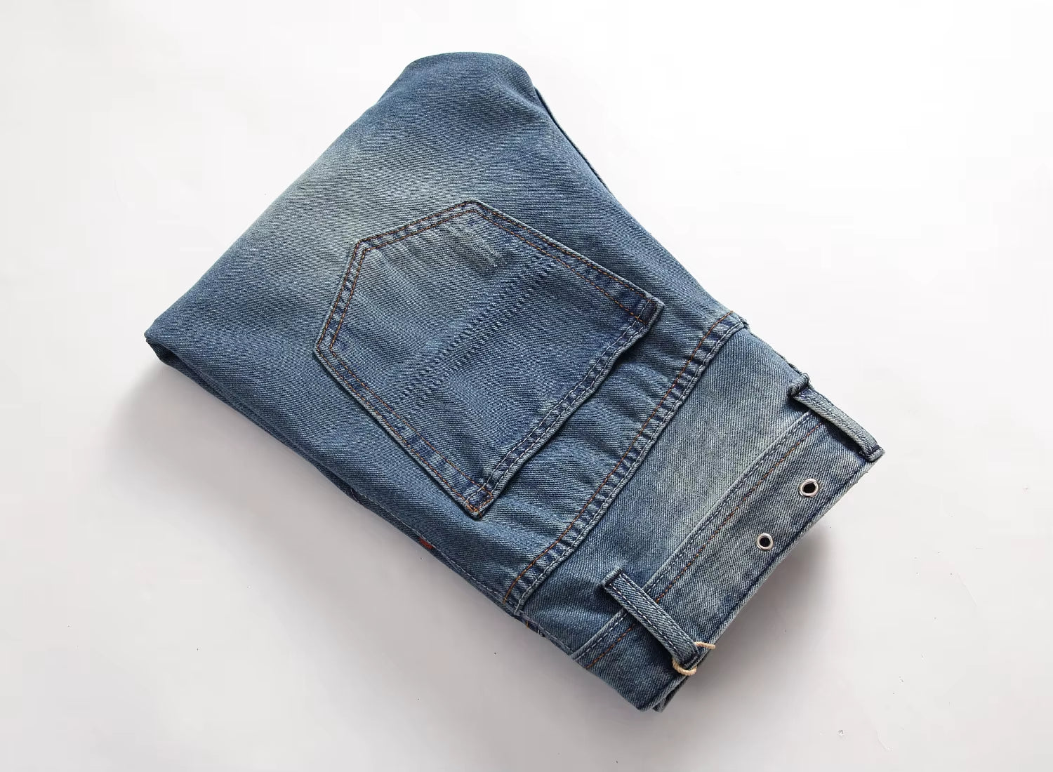 Streetwear Mens Slim Fit Ripped Straight Jeans Daily Male Jeans Pants Autumn Cotton High Quality Casual Denim Pants Men Trousers