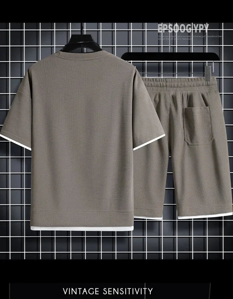 Mens Sports Suit Fashion Tracksuit