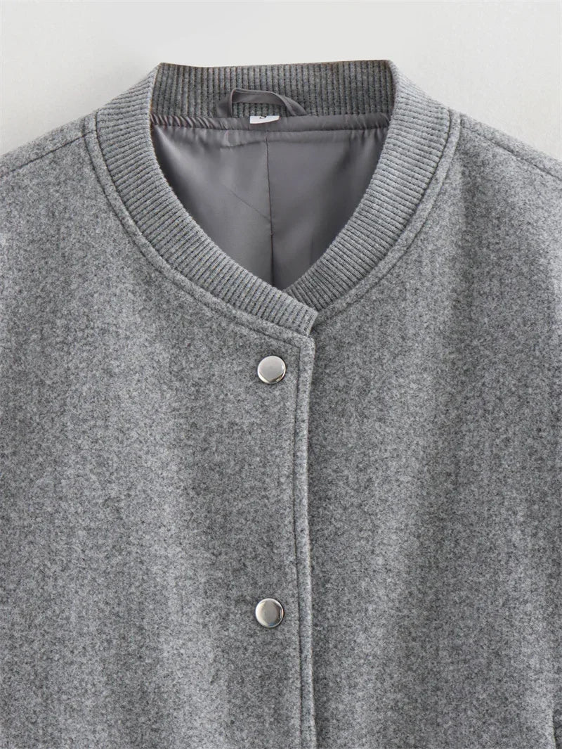 Women Jacket Cropped Bomber