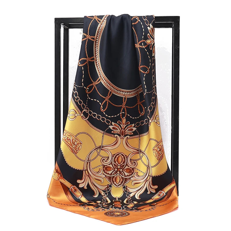 Square Silk Scarves Women Hijab