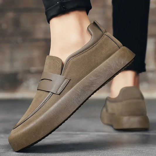 Loafers Men Shoes Leather Walking