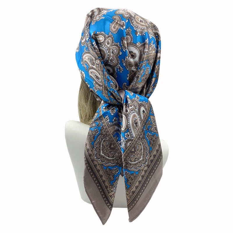 Square Silk Scarves Women Hijab