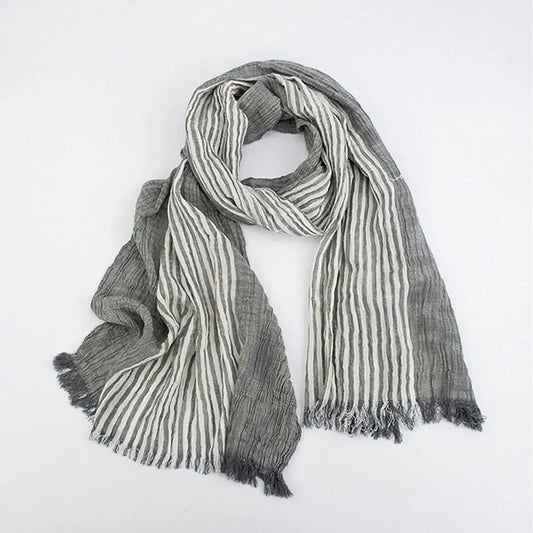 Fashion Men Scarf Striped Cotton