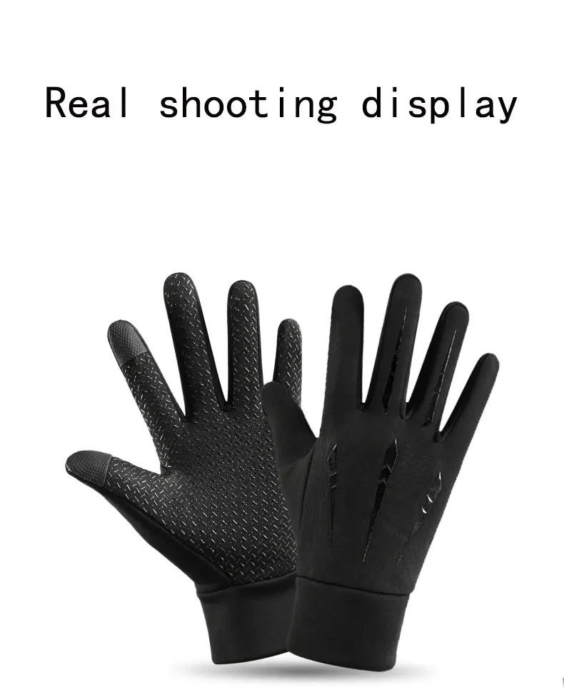 Men's winter waterproof riding gloves