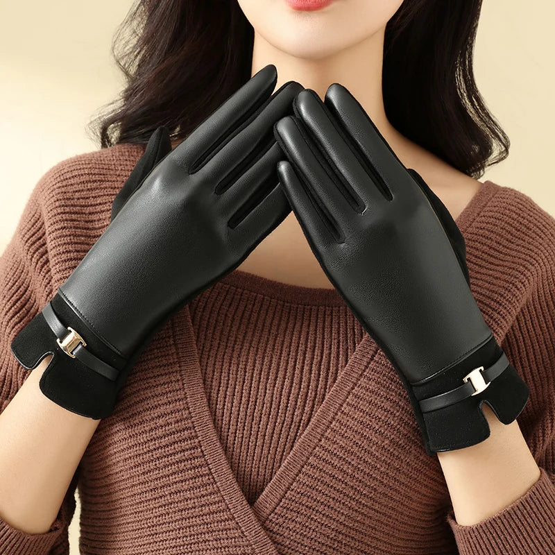 Gloves for Women in Winter Fleece-Lined