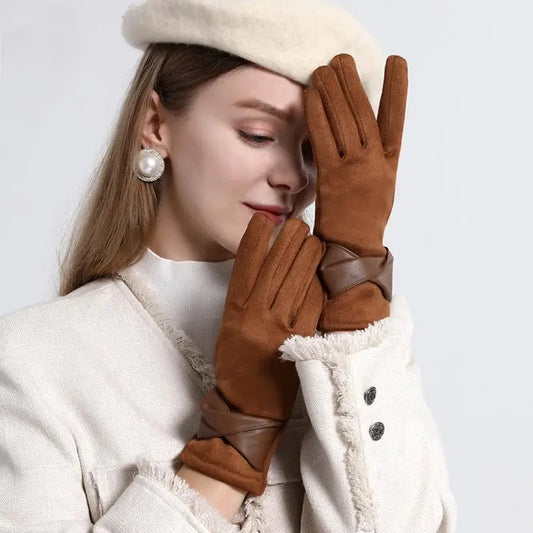 Winter Gloves For Women Suede