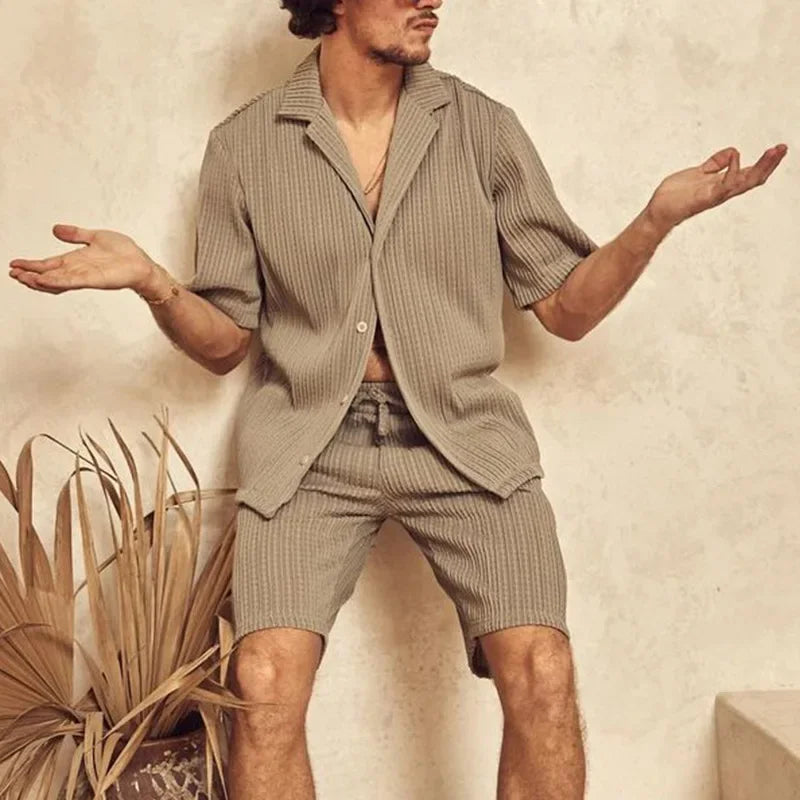 Men Sets Summer Casual Short-sleeved