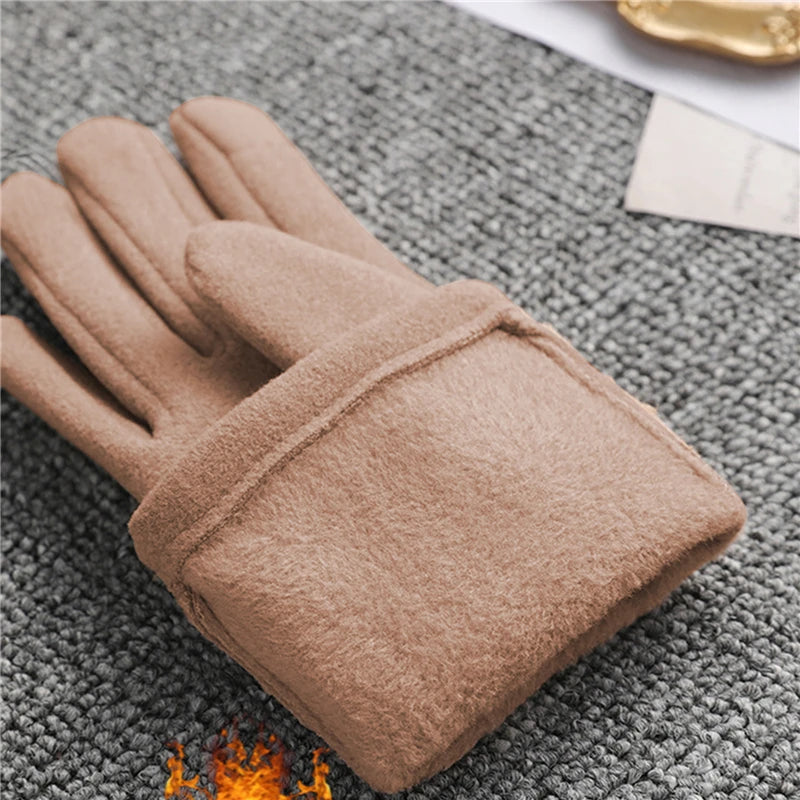 Women Gloves Cute Bow Embroidery