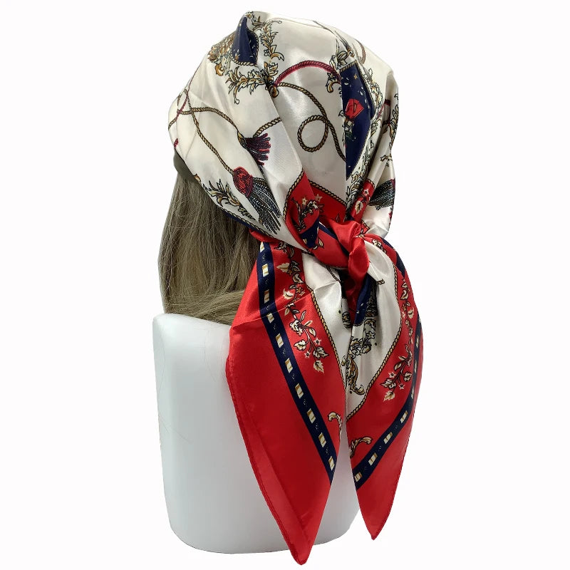 Square Silk Scarves Women Hijab