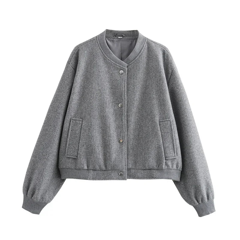 Women Jacket Cropped Bomber